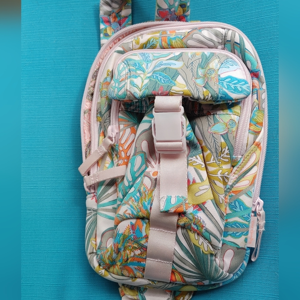 Vera Bradley rainforest canopy utility sling backpack
